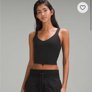 Lululemon align Black Crop Fitted Tank Top